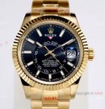 AI Factory Rolex SKY Dweller 42mm Yellow Gold Watch Rolex 1:1 Replica Watch
